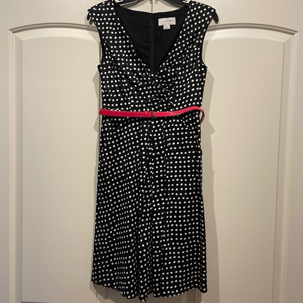 Adorable Dress with Hot Pink Belt